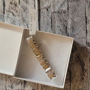 Nine West Silvertone Bracelet Lots of Love